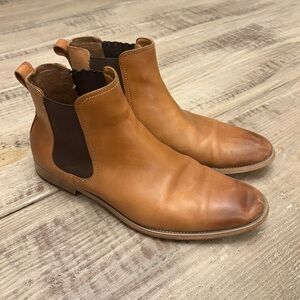 ALDO Men’s Brown Leather Chelsea Boots Classic Dress Ankle Shoes Sz. 10